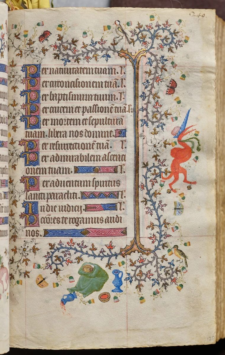 Hours of Charles the Noble, King of Navarre (1361-1425): fol. 125pr, Text by Master of the Brussels Initials and Associates, book, 1400-1410