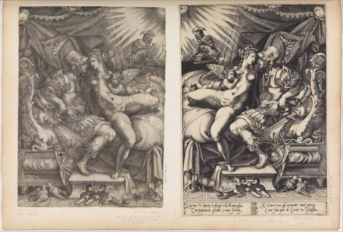 Mars and Venus by Enea Vico, print, 1543