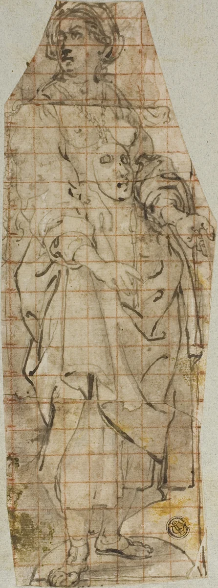 Allegory of Painting by Andrea Lilio, drawing, 1595-1605