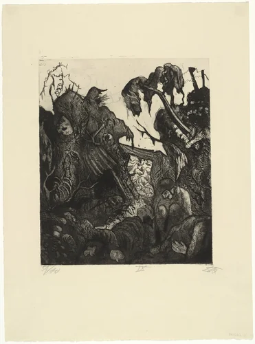 Disintegrating Trench (Zerfallender Kampfgraben) from The War (Der Krieg) by Otto Dix, print, 1924
