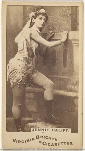 Jennie Califf, from the Actors and Actresses series (N45, Type 1) for Virginia Brights Cigarettes by Allen & Ginter, photograph, 1885-1891