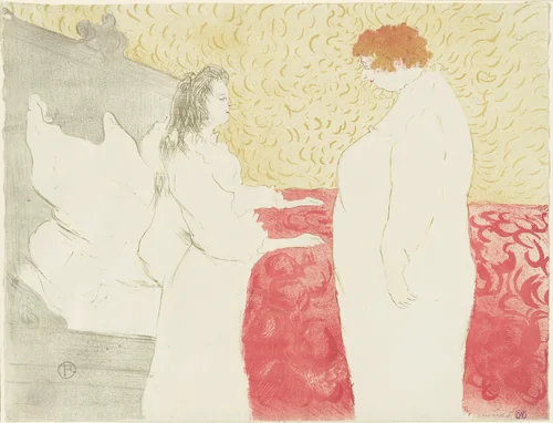 Woman in Bed, Profile, Getting Up, plate eight from Elles by Henri de Toulouse-Lautrec, print, 1896