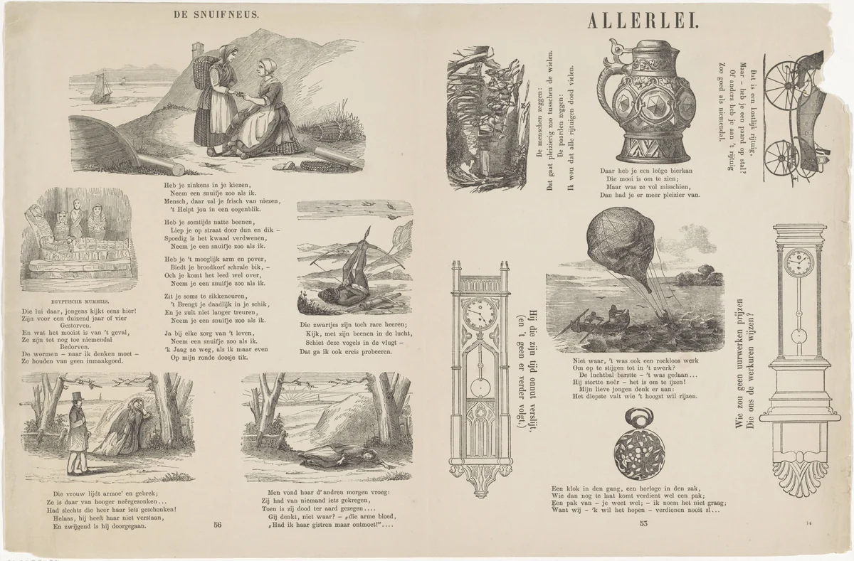 Allerlei by Willem Hendrik Stam, print, 1841-1874