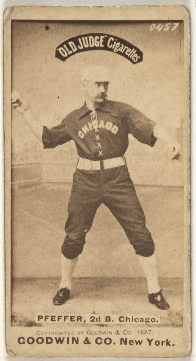 Fred "Dandelion" Pfeffer, 2nd Base, Chicago, from the Old Judge series (N172) for Old Judge Cigarettes by Goodwin & Company, photograph, 1887