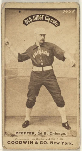 Fred "Dandelion" Pfeffer, 2nd Base, Chicago, from the Old Judge series (N172) for Old Judge Cigarettes by Goodwin & Company, photograph, 1887