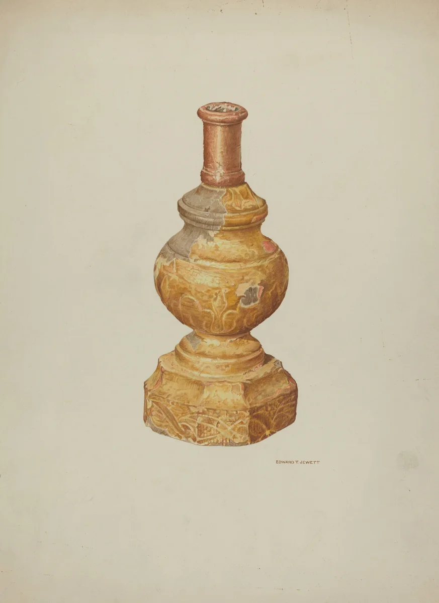 Candlestick (Ecclesiastical) by Edward Jewett, index of american design, 1939
