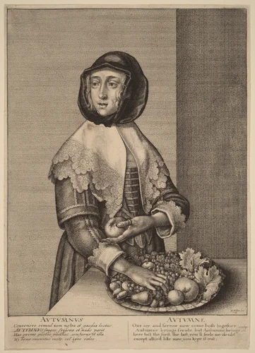 Autumn by Wenceslaus Hollar, print, 1641