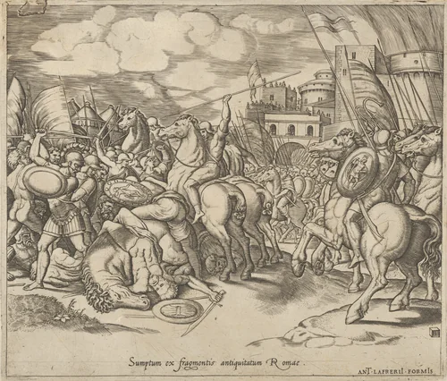 The Victory of Scipio, from "Speculum Romanae Magnificentiae" by Master of the Die, print, 1520-1577