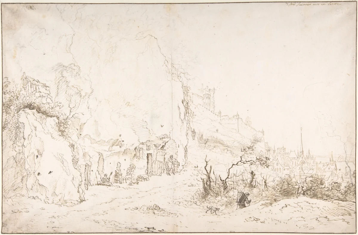 View of Saumur by Willem Schellinks, drawing, 1646-1678