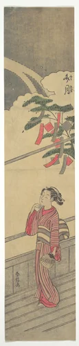 The Seventh Month (Fumizuki) by Suzuki Harunobu (鈴木春信), print, 1855-1875