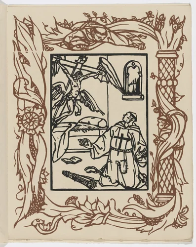 Plate (page 195) from Les Petites Fleurs de St. François (The Little Flowers of St. Francis) by Émile Bernard, illustrated book, 1928