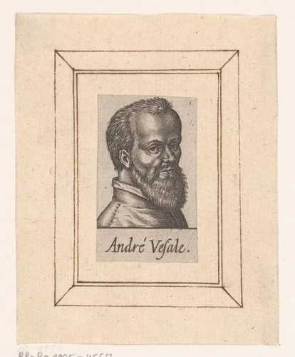 Portret van Andreas Vesalius by Unknown, print, 1571-1641