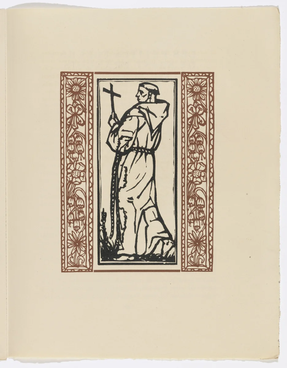 Plate (page 127) from Les Petites Fleurs de St. François (The Little Flowers of St. Francis) by Émile Bernard, illustrated book, 1928