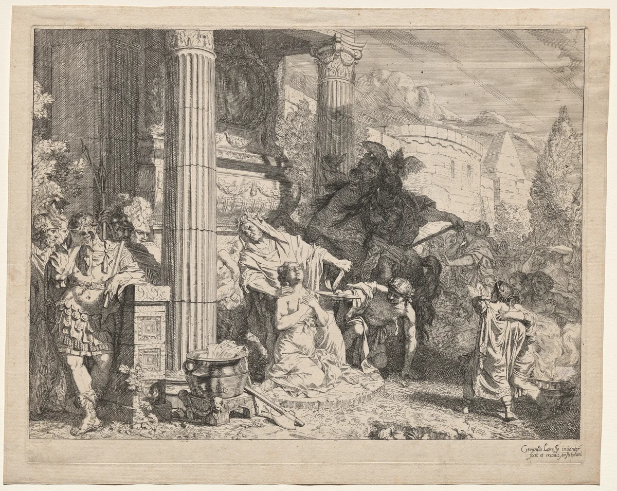 The Sacrifice of Polyxena by Gerard de Lairesse, print, 1667