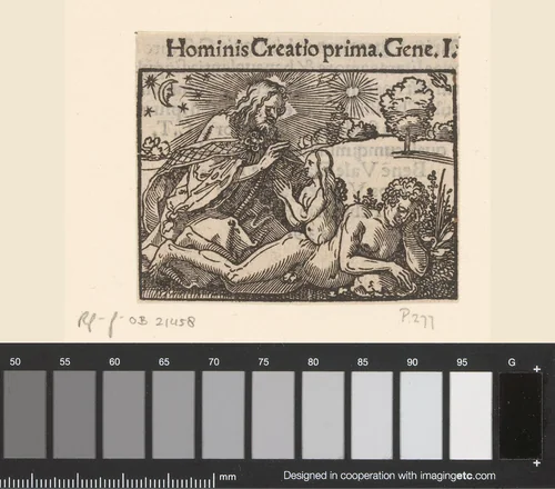 Schepping van Eva by anonymous, print, 1530-1533