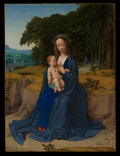 The Rest on the Flight into Egypt by Gerard David, painting, 1512-1515