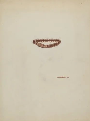 Woven Hair Bracelet by Irene M. Burge, index of american design, 1936