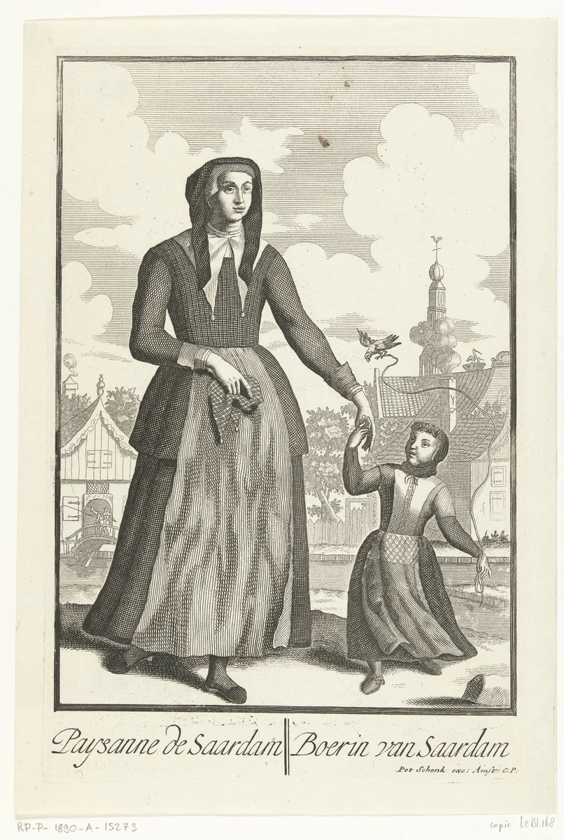 Boerin uit Zaandam by anonymous, print, 1689-1713