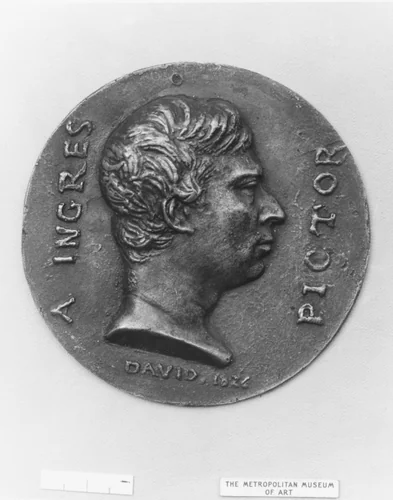 Jean Auguste Dominique Ingres (1780–1867), French painter by Pierre-Jean David d'Angers, metalwork, 1800-1899