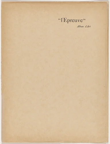 L'Épreuve (album 8, deluxe edition) by Maurice Dumont, portfolio, 1895