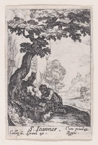 St. John the Baptist, from "Les Pénitents et Pénitentes" (The Penitents) by Jacques Callot, print, 1627-1637
