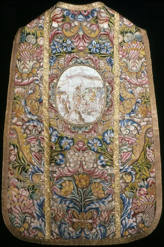 Chasuble with Medallion Depicting John the Baptist by Andrea del Sarto, textile, 1575-1625