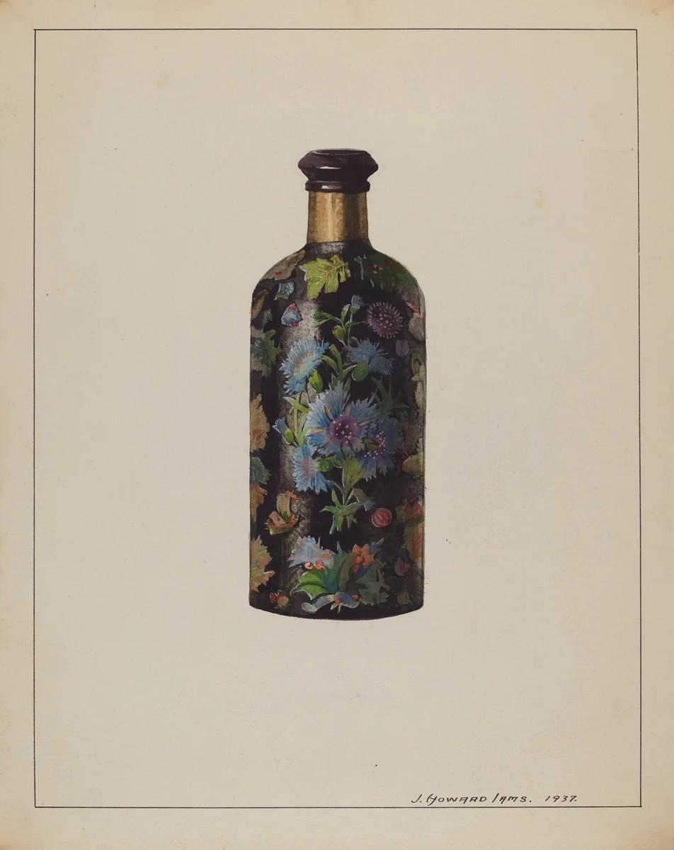 Decorated Bottle by J. Howard Iams, index of american design, 1937
