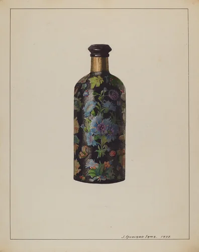 Decorated Bottle by J. Howard Iams, index of american design, 1937