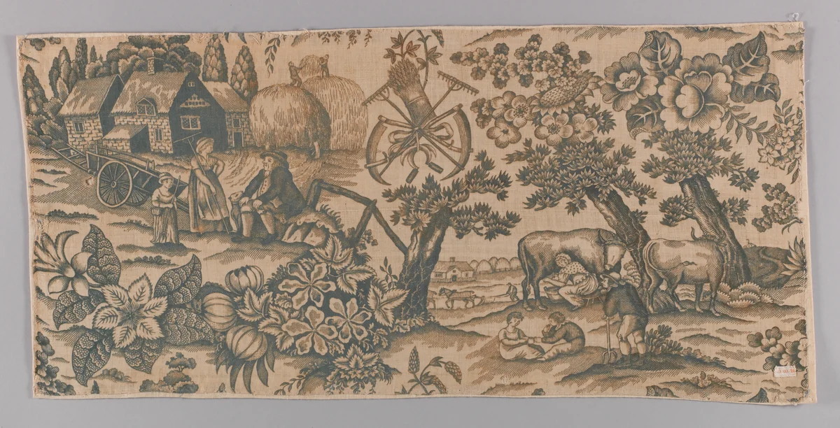 Piece by John Slack, textile, 1820-1830