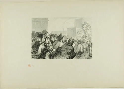 The Sunday Rush by Charles Maurand, print, 1862