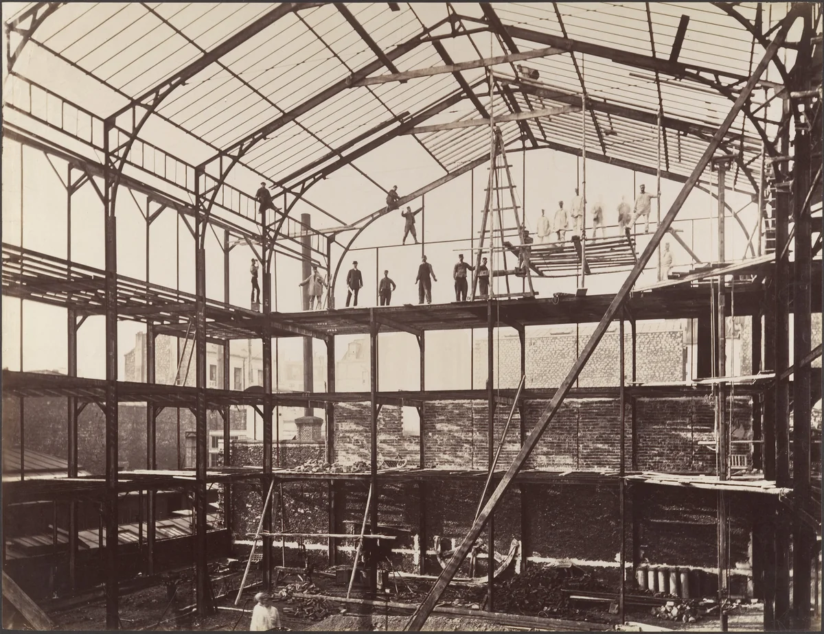[Construction Site] by Louis Lafon, photograph, 1880-1889