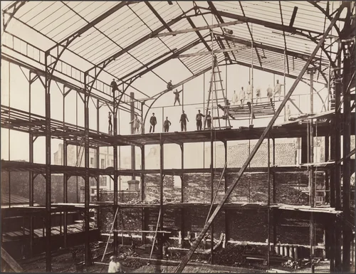 [Construction Site] by Louis Lafon, photograph, 1880-1889