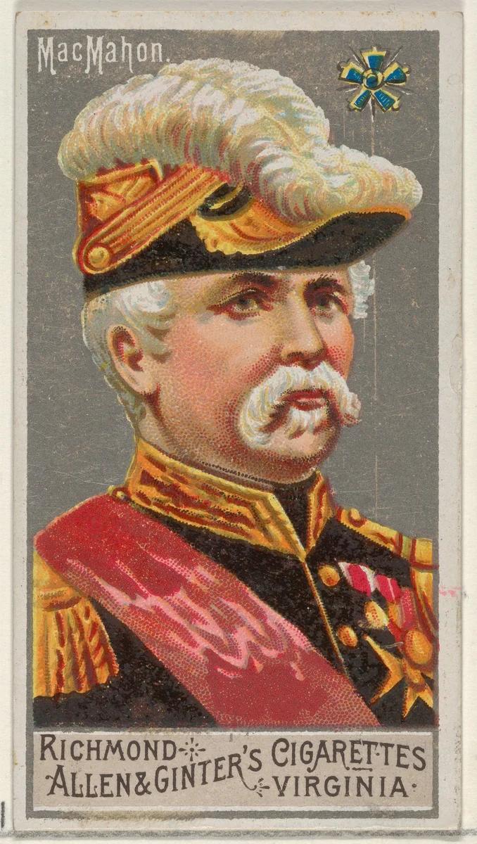MacMahon, from the Great Generals series (N15) for Allen & Ginter Cigarettes Brands by Allen & Ginter, print, 1888