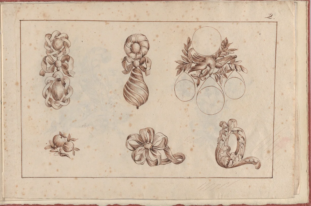 Joaillerie: Album of Jewelry Designs, Page 2 by anonymous, book, 1770