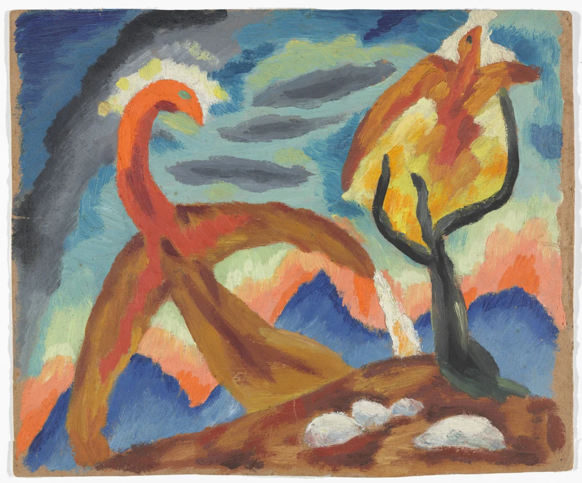 Nido de fénices by Alejandro Xul Solar, drawing, 1914