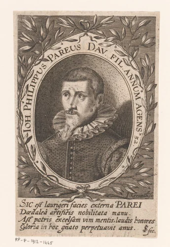 Portret van Johannes Philippus Pareus by Unknown, print, 1588-1622