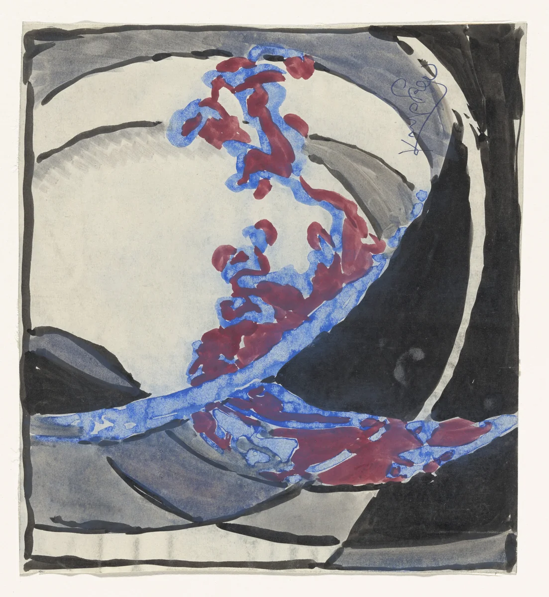 Amorpha: Fugue in Two Colors by František Kupka, drawing, 1912