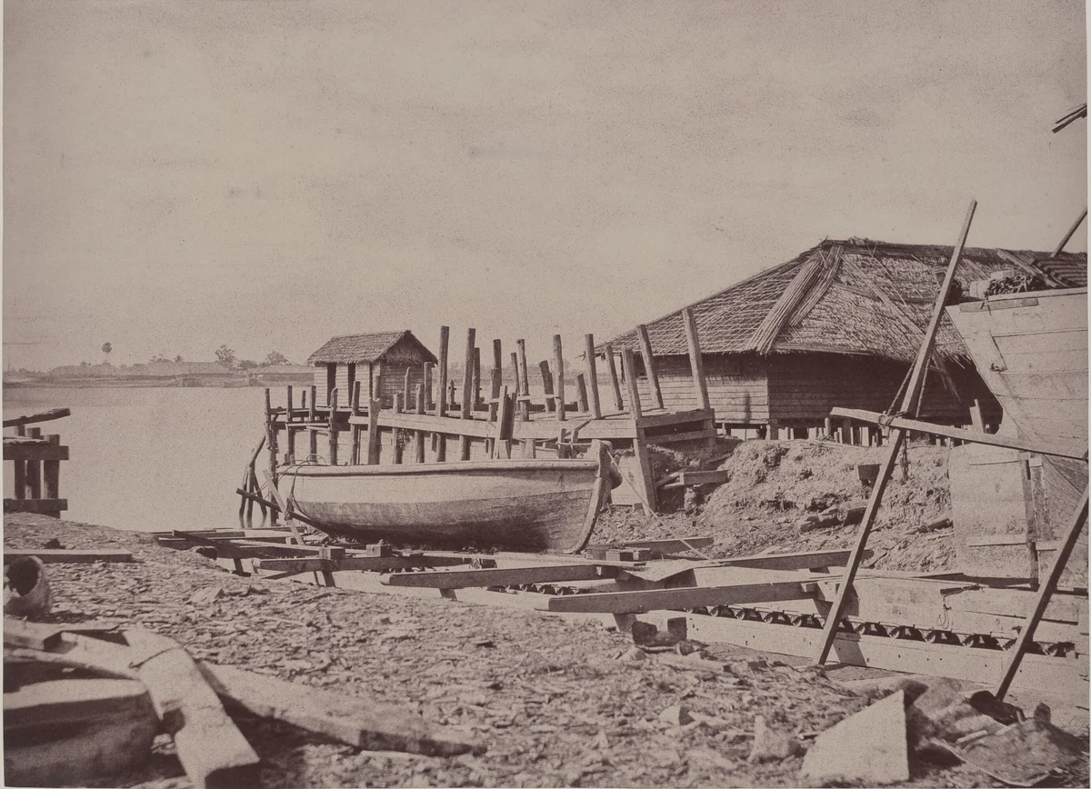 Rangoon: Patent Slip by Linnaeus Tripe, photograph, 1855