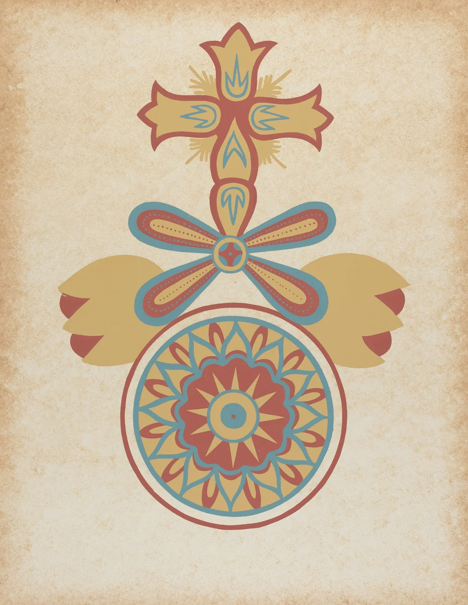 Santa Barbara Mission Doorway Design from the portfolio "Decorative Art of Spanish California" by American 20th Century, index of american design, 1935-1942