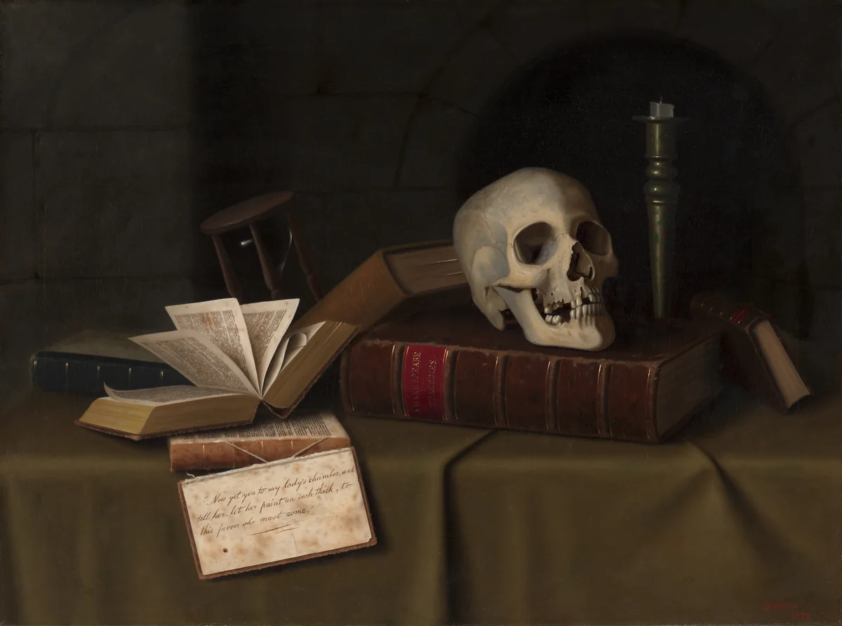 Memento Mori, "To This Favour" by William Michael Harnett, painting, 1879