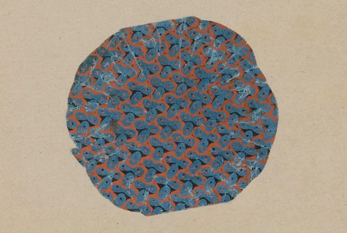 Fragment met strooipatroon van soort drievormig blad by anonymous, print, 1750-1900