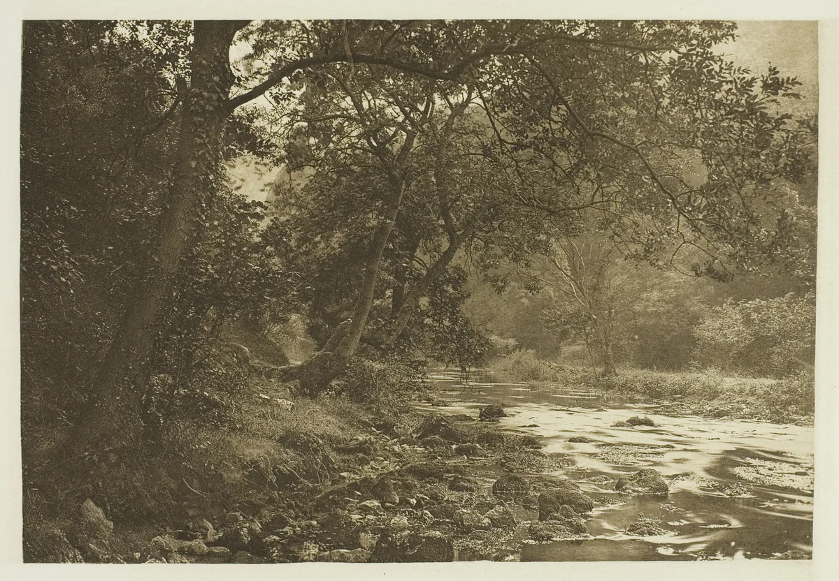 Near Reynard's Cave, Dove Dale by Peter Henry Emerson, print, 1880-1888