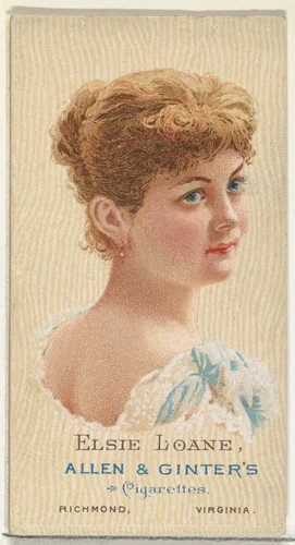 Elsie Loane, from World's Beauties, Series 2 (N27) for Allen & Ginter Cigarettes by Allen & Ginter, print, 1888