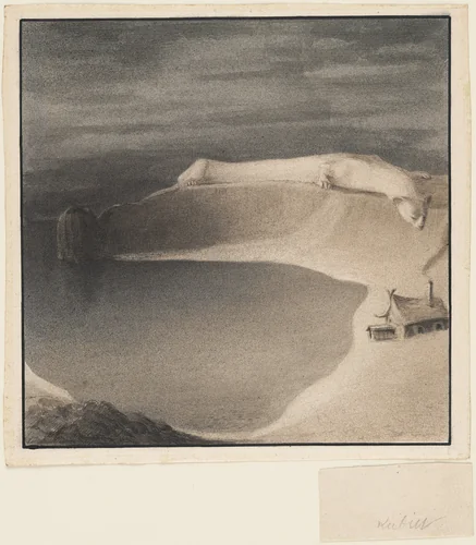 Polar Bear (Eisbär) by Alfred Kubin, drawing, 1901