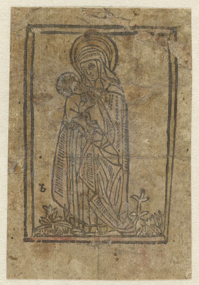 Maria met kind by anonymous, print, 1475-1500
