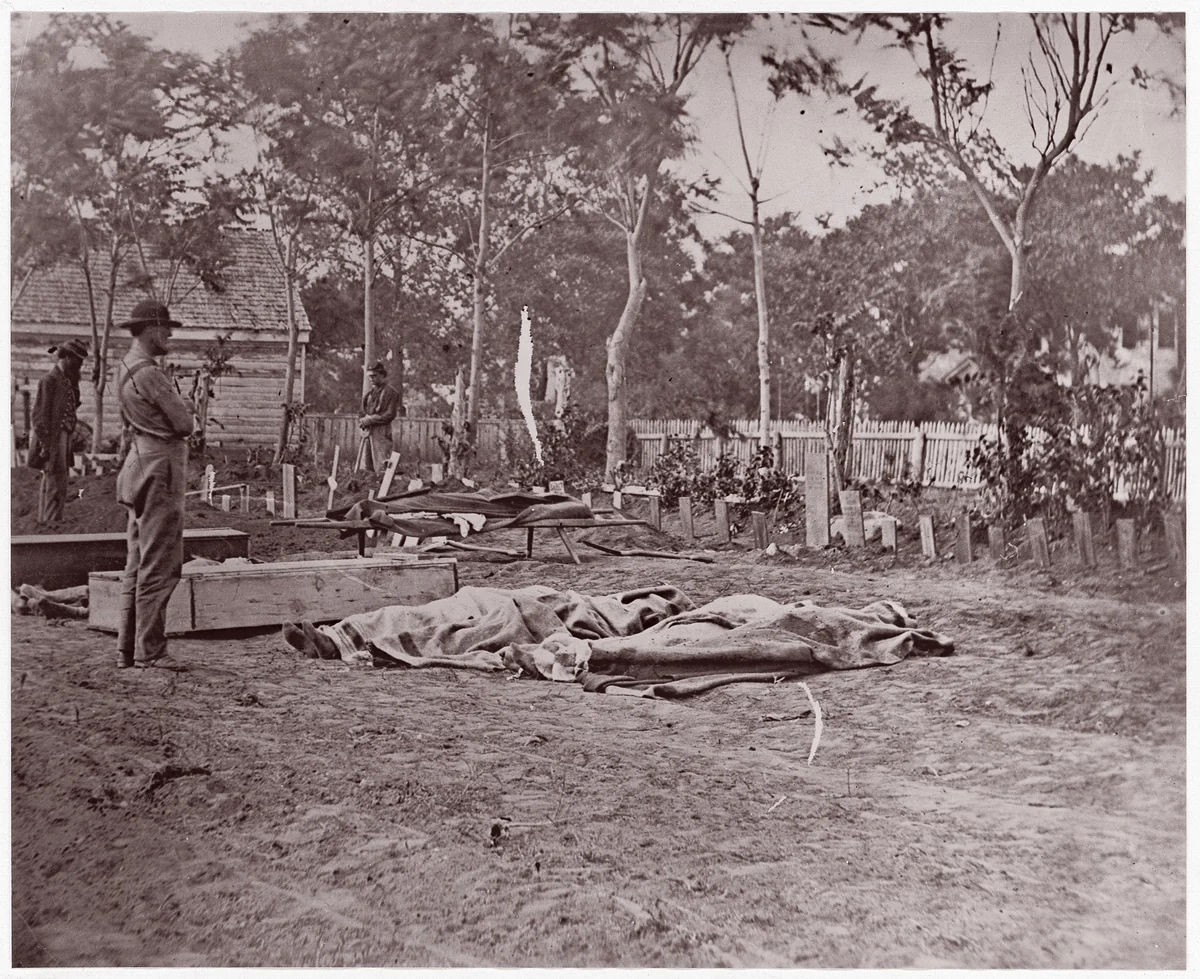 Burial of the Dead, Fredericksburg by Andrew Joseph Russell, photograph, 1863