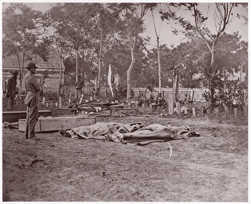 Burial of the Dead, Fredericksburg by Andrew Joseph Russell, photograph, 1863