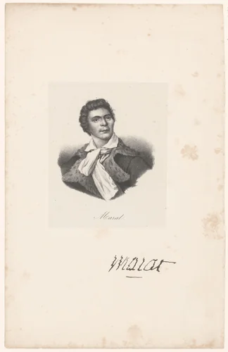 Portret van Jean-Paul Marat by anonymous, print, 1818-1842