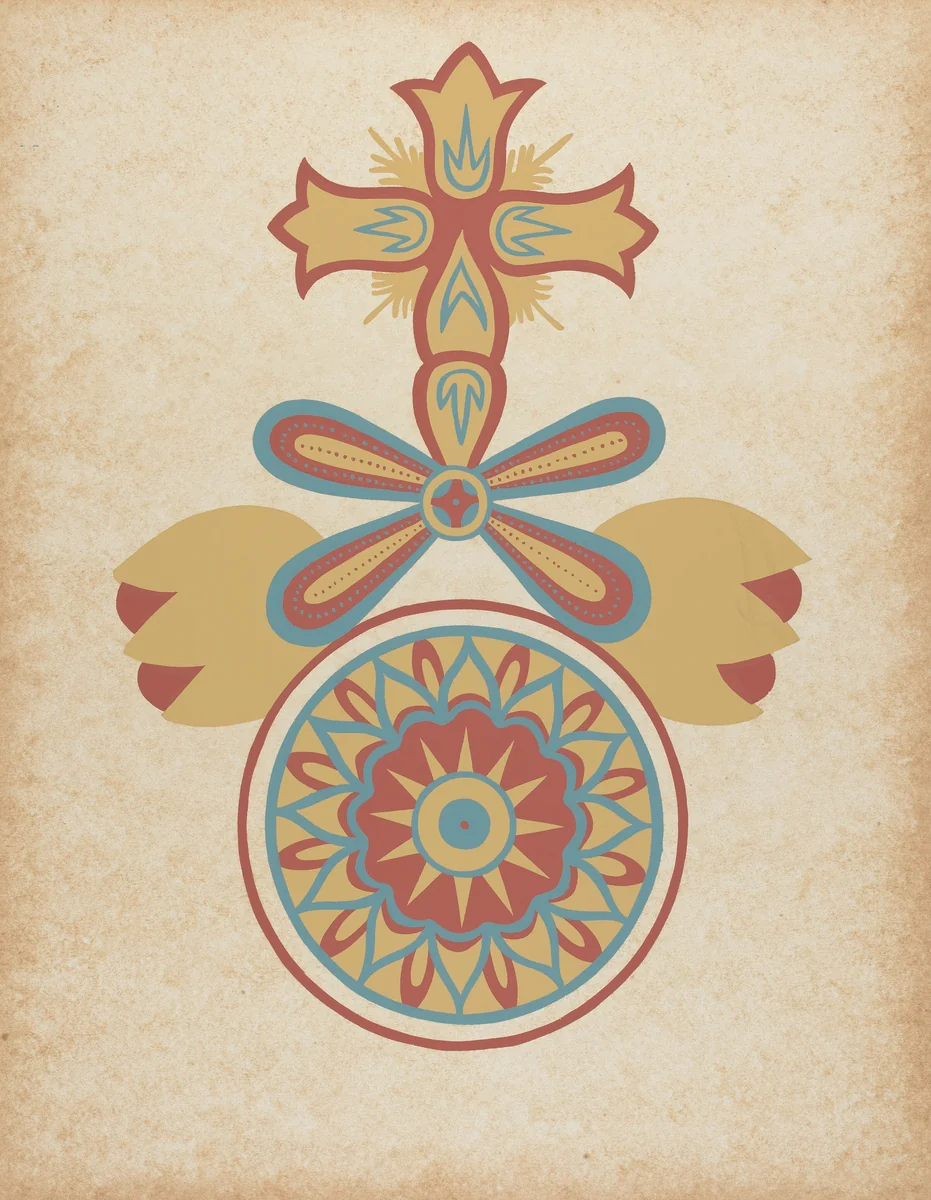 Santa Barbara Mission Doorway Design from the portfolio "Decorative Art of Spanish California" by American 20th Century, index of american design, 1935-1942