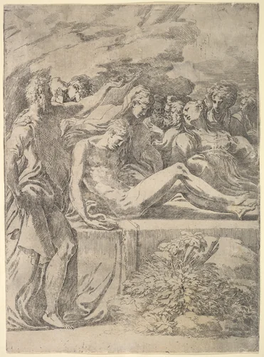 Entombment by Parmigianino, print, 1520-1540